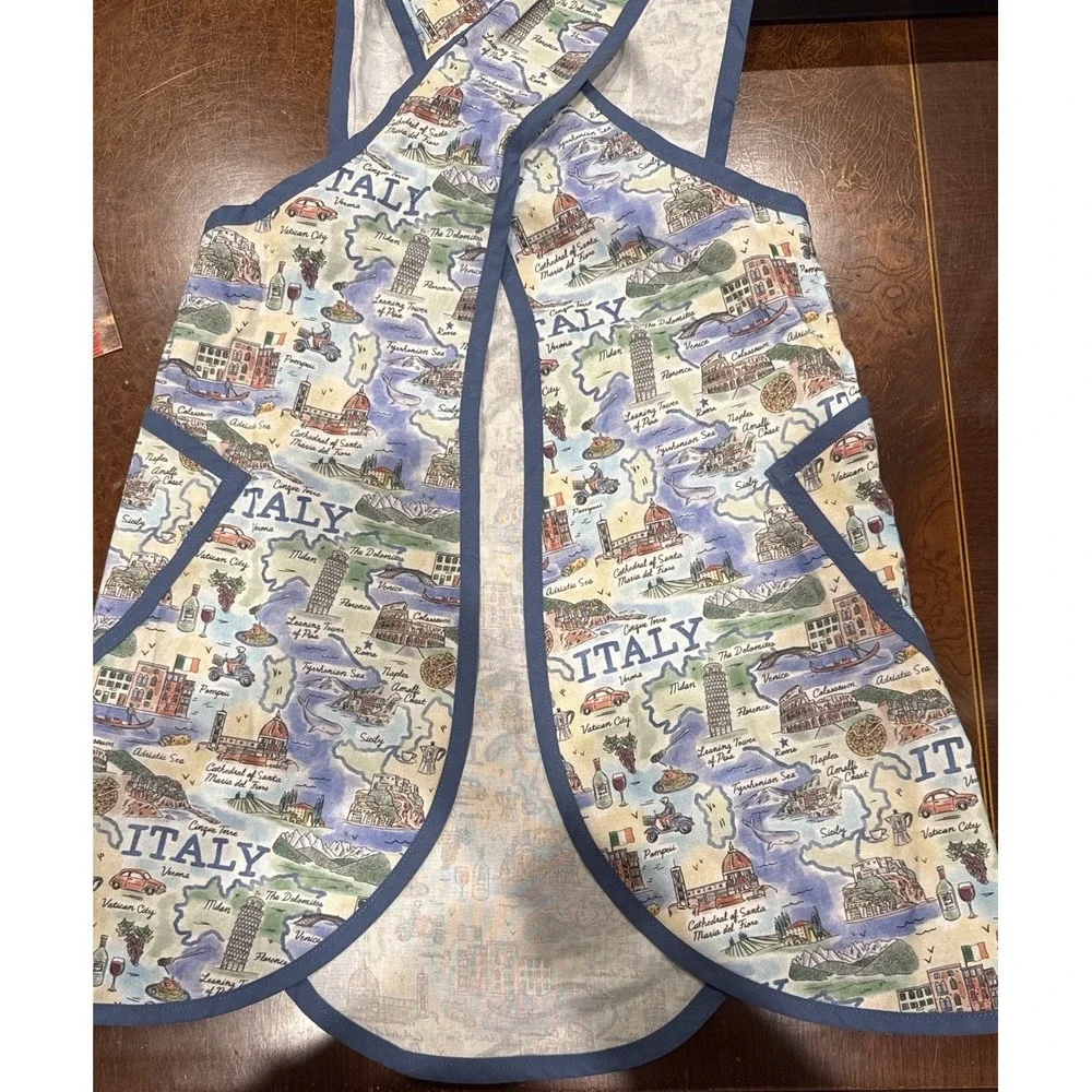 Cobbler Apron w/pockets Italy landmarks‎ theme NWT